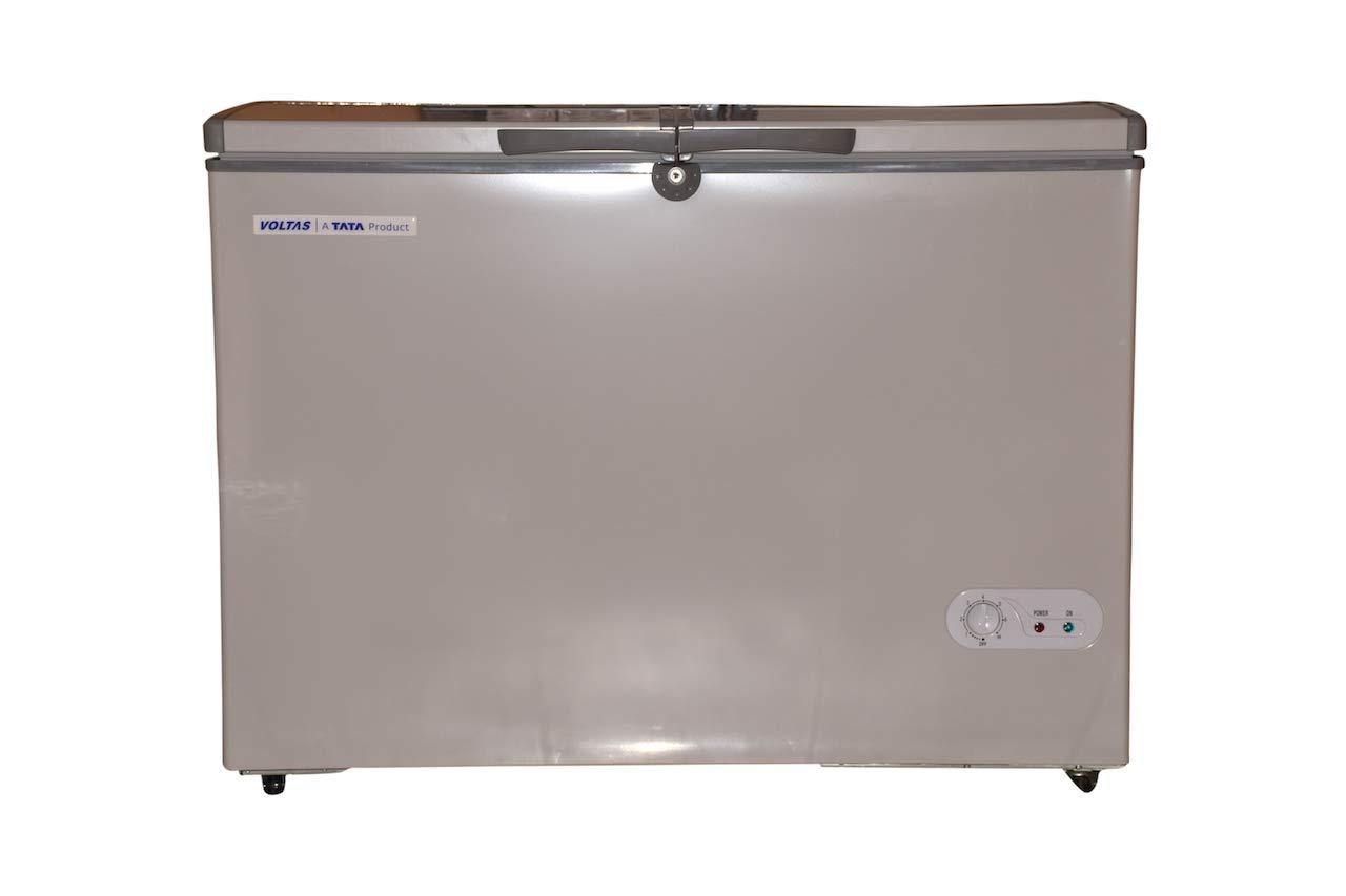 Voltas 320 DD Double Door Deep Freezer, 320 Liters, Grey Covertible - Mahajan Electronics Online