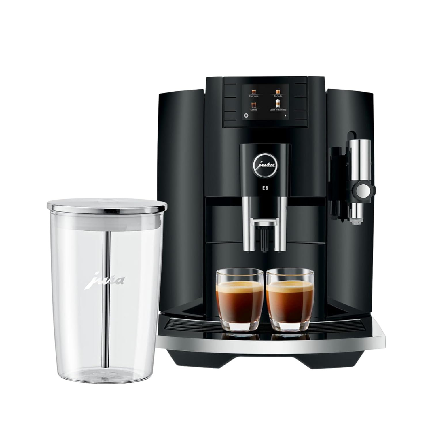 Jura E8 ジャンク品 Jura E8 Automatic Coffee Machine (15270, Piano Black) Bundle with Glas