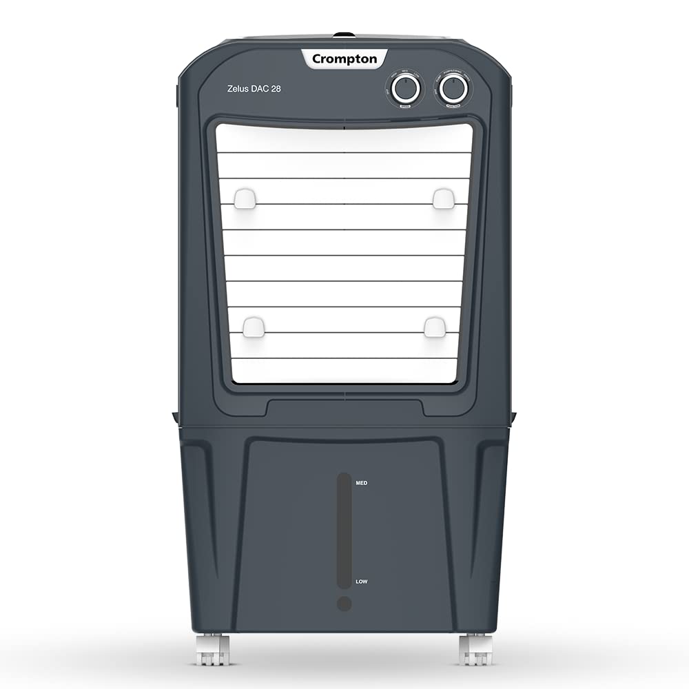 Crompton Zelus 28 Litres Desert Air Cooler for home | Large & Easy Clean Ice Chamber | 4-Way Air Deflection | High Density Honeycomb Pads | Everlast Pump | Auto Fill Mahajan Electronics Online