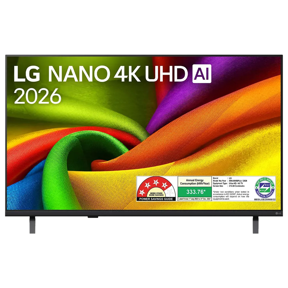 LG 85NU885BPLA  215 cm (85 inch) 4 Star 4K Ultra HD Smart webOS TV with Intelligent Voice Recognition (2026 model) LG