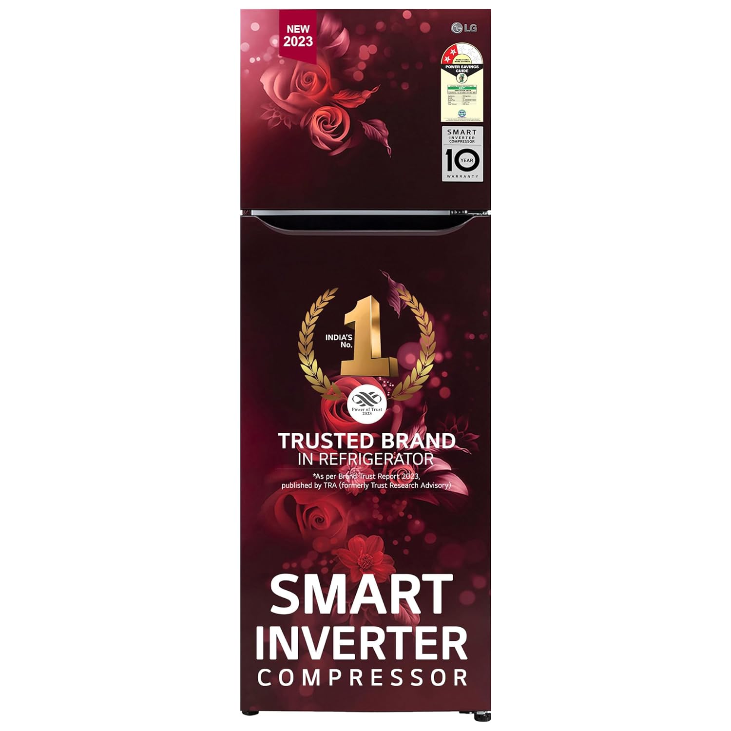 LG 242 L 2 Star Smart Inverter Frost-Free Double Door Refrigerator Appliance (2023 Model, GL-N292BSEY, Scarlet Euphoria, Smart Connect) - Mahajan Electronics Online