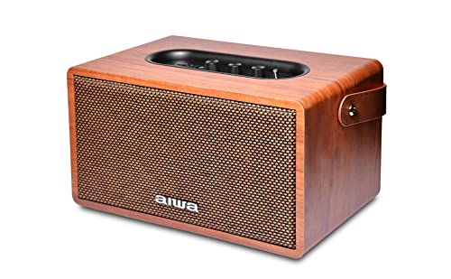 Aiwa MI-X150 Retro Plus X Retro Bluetooth Home Audio Surround Sound (Brown, Medium) - Mahajan Electronics Online