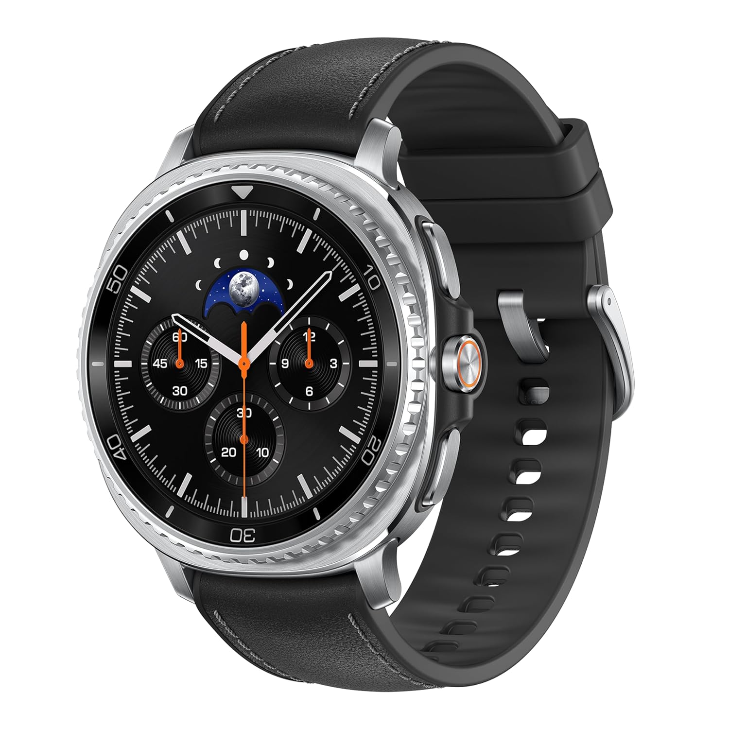 Samsung Galaxy Watch8 Classic (46mm LTE, Black) with 3nm Processor | Dual GPS | Sapphire Glass & Stainless Steel | 5ATM & IP68 | BP, ECG, IHRN & Vascular Load Monitoring | Anti-oxidant Index Mahajan Electronics Online