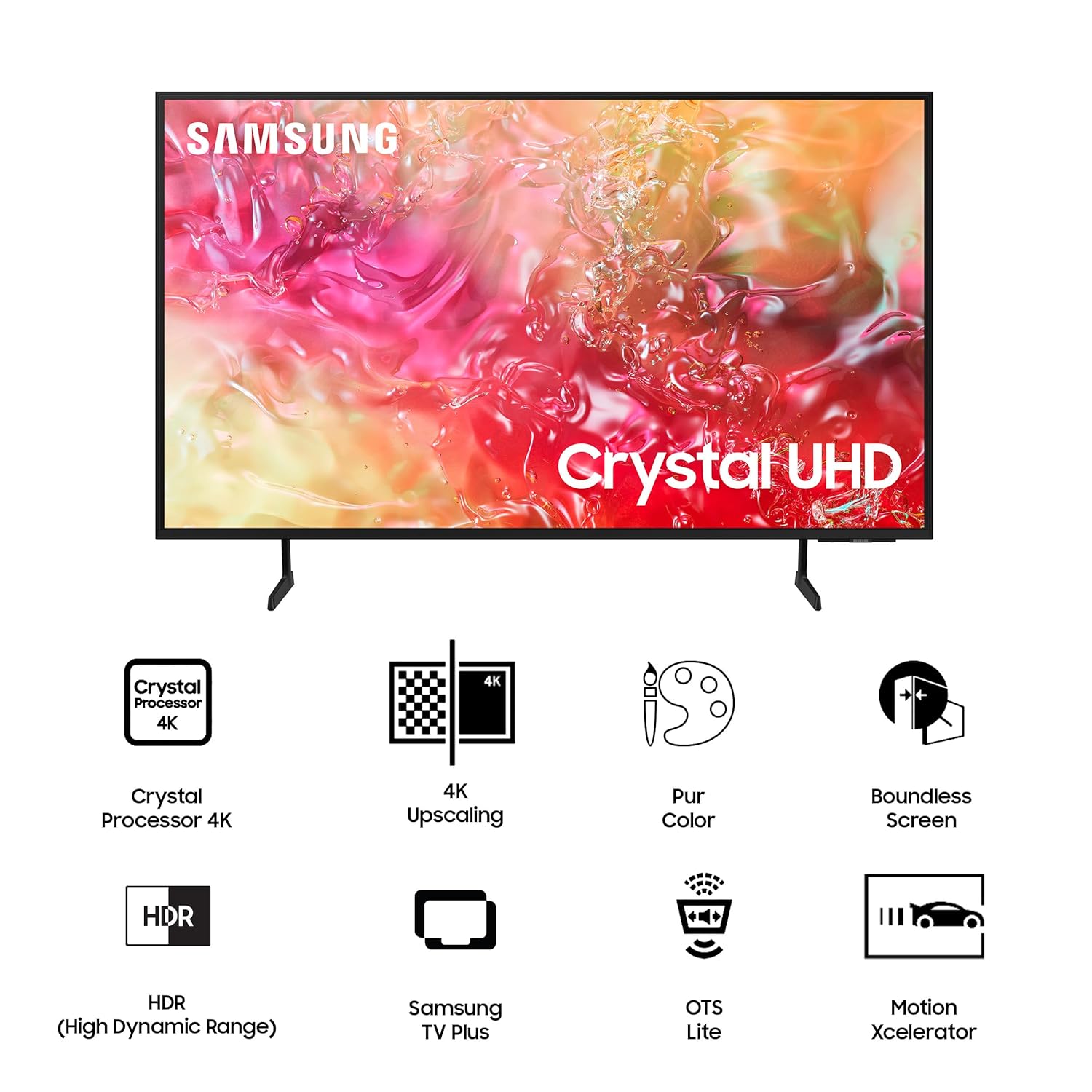 SAMSUNG UA75DU7660 139.7 cm (55 inch) 4K Ultra HD LED Tizen TV with Motion Xcelerator (2024 model) Mahajan Electronics Online