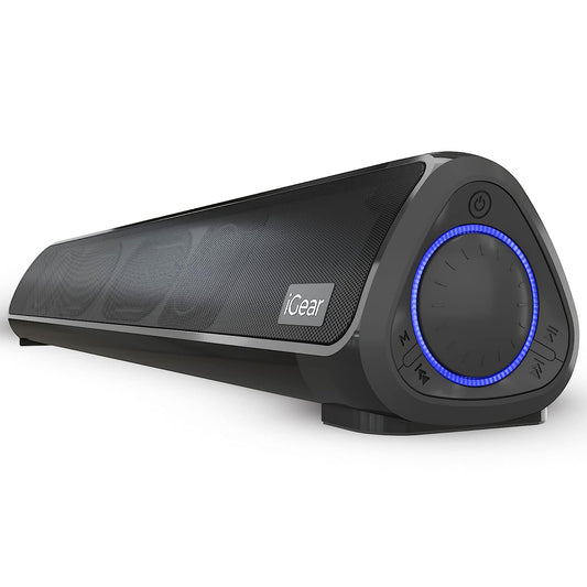 i GEAR 1088 immerse soundbar 20 Watts Bluetooth Speaker5.1 with Multiple Playback Options|Inbuilt SubWoofer|FM Radio|Micro SD|USB Slot, Heavy Bass, Stylish Look (Black) - Mahajan Electronics Online