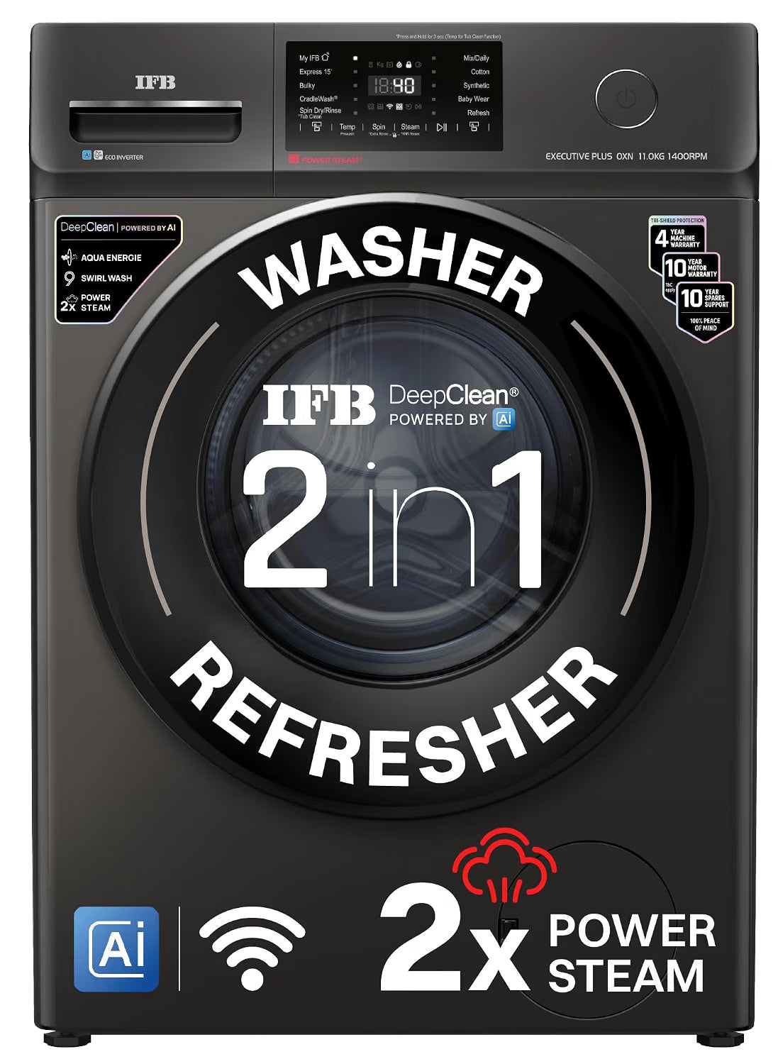 IFB EXECUTIVE PLUS OXN 1114 CMS 11 Kg 5 Star Front Load Washing Machine (Onyx) IFB