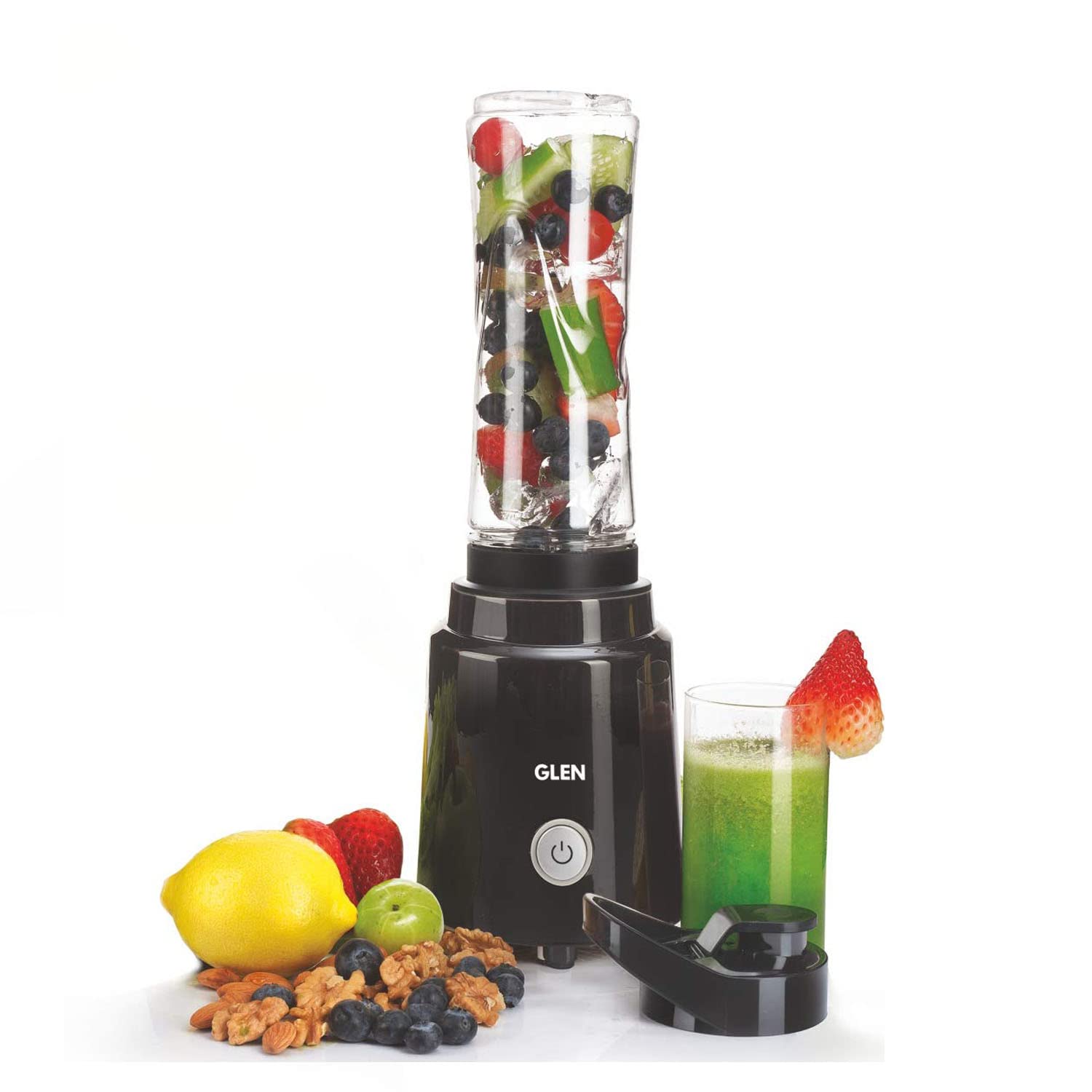 Glen SA 4047 BL Electric Personal Blender 200W 0.6 Litres BPA free Bottle with carry handle - Black , 2 Years Warranty Mahajan Electronics Online
