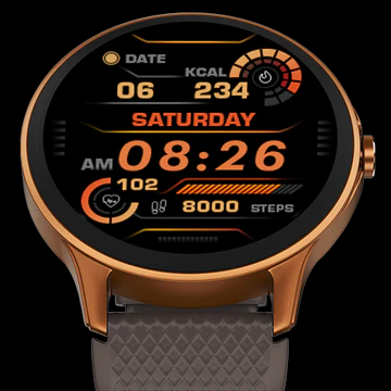 NoiseFit Curve Smartwatch with Bluetooth Calling (35.05mm TFT Display, IP68 Water Resistant, Vinatge BROWN Strap) - Mahajan Electronics Online
