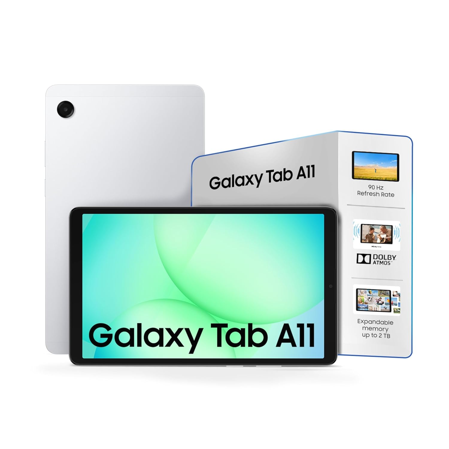 Samsung Galaxy Tab A11, 22.05 cm (8.7 inch) TFT LCD Display, 4 GB RAM, 64 GB Storage, Wi-Fi + LTE Tablet, Silver Samsung