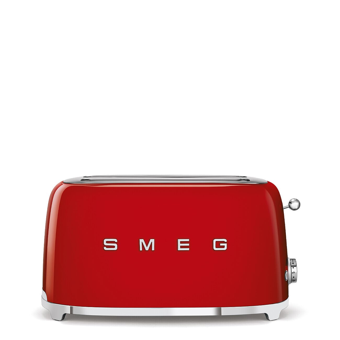 Smeg TSF02RDEU  Toaster, 2 Extra Wide Slot  Original Italian Brand, Auto Center for Even Browning, Smart Crumb Tray Drawer, Multi-Use: Defrost, Reheat & Bagel, 6 Toast Levels, 1500W, Red Mahajan Electronics Online