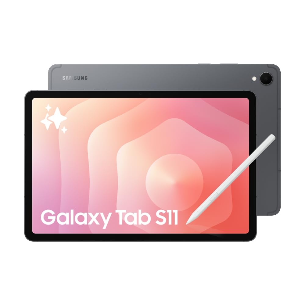 Samsung Galaxy Tab S11 with AI, Hexagonal S-Pen in-Box, 27.8 cm (11 Inch) Dynamic AMOLED 2X Display, 120Hz Refresh Rate, Pre Loaded Pro Apps, 12GB RAM, 128GB Storage, Wi-Fi + 5G Tablet, Gray Mahajan Electronics ONline