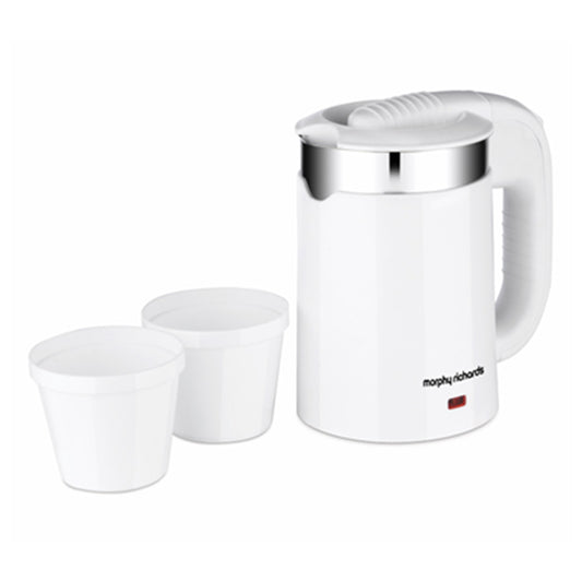 Morphy Richards Luxe Beauty Travel 0.5 Litres 700 Watts Electric Kettle (Double Wall, White) - Mahajan Electronics Online