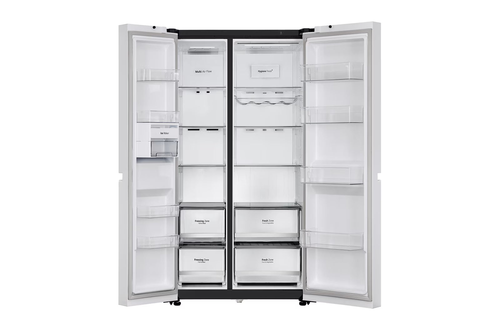 LG GL-B257DUW3 650L Side-by-Side Refrigerator, Convertible, Multi-Air Flow, Smart Diagnosis™, Ultra Glam White, 3 Star Mahajan Electronics Online