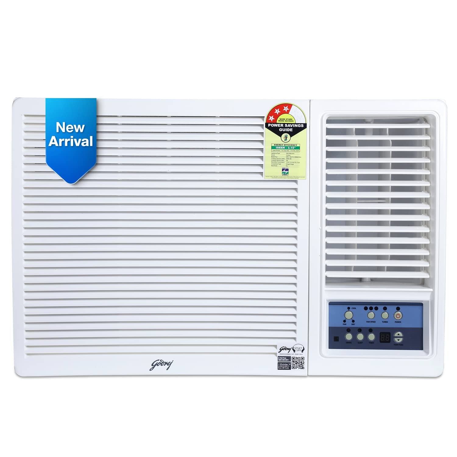 Godrej WFC 18UTC3-WWB 1.5 Ton 3 Star, Window AC (Copper, Anti Corrosive Blue Fin,)2024- Mahajan Electronics Online