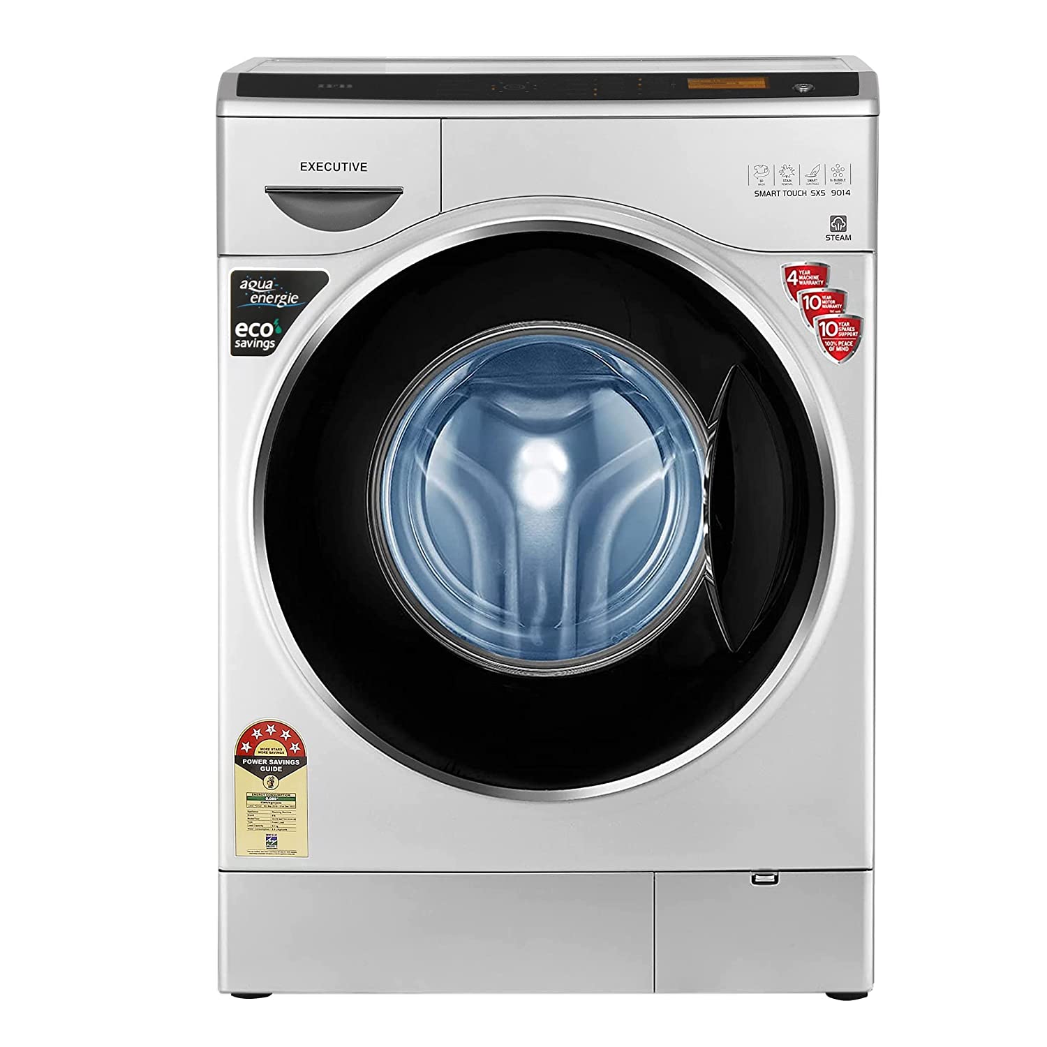 IFB EXECUTIVE SMART TOUCH SXS, Silver 9 Kg 5 Star Front Load Washing Machine 2X Power Steam ( Bubble Wash, 4 years Comprehensive Warranty) - Mahajan Electronics Online