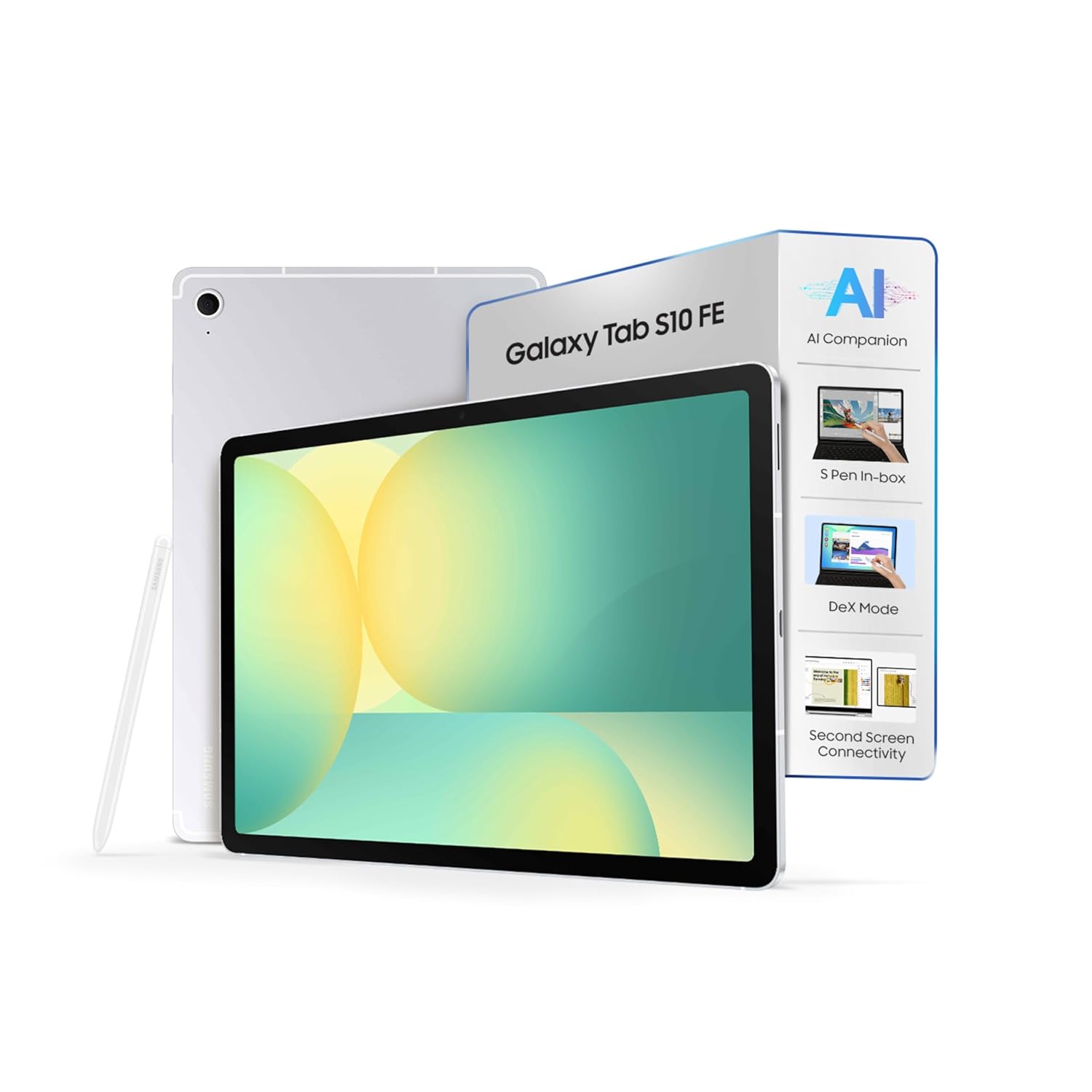 Samsung Galaxy Tab S10 FE, S Pen in-Box, 27.7 cm (10.9 inch) LCD Display, 8 GB RAM, 128 GB Storage, Wi-Fi + 5G Tablet, Silver Mahajan Electronics Online