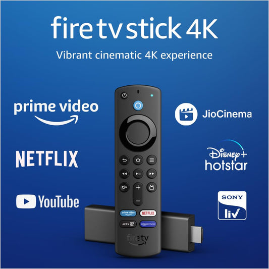 Amazon Fire TV Stick 4K HDR with all-new Alexa Voice Remote (includes TV and app controls), Dolby Vision - Mahajan Electronics Online