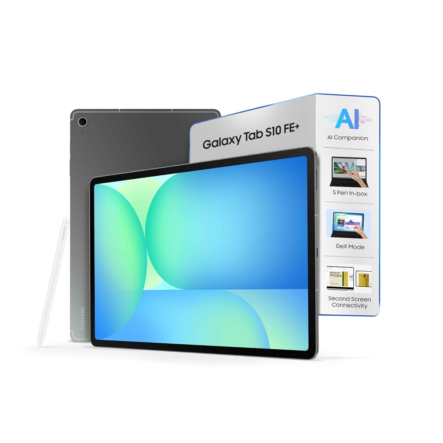 Samsung Galaxy Tab S10 FE+, S Pen in-Box, 27.7 cm (13.1 inch) LCD Display, 12 GB RAM, 256 GB Storage, Wi-Fi Tablet, Gray Mahajan Electronics Online