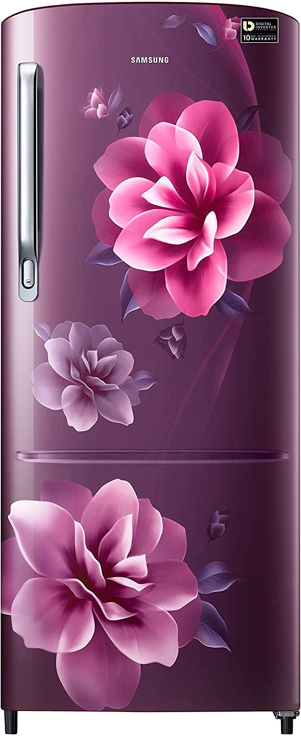 Samsung RR20C2723CR/NL 184L 3 Star Digital Inverter Direct-Cool Single Door Refrigerator(Camellia Purple) Mahajan Electronics Online