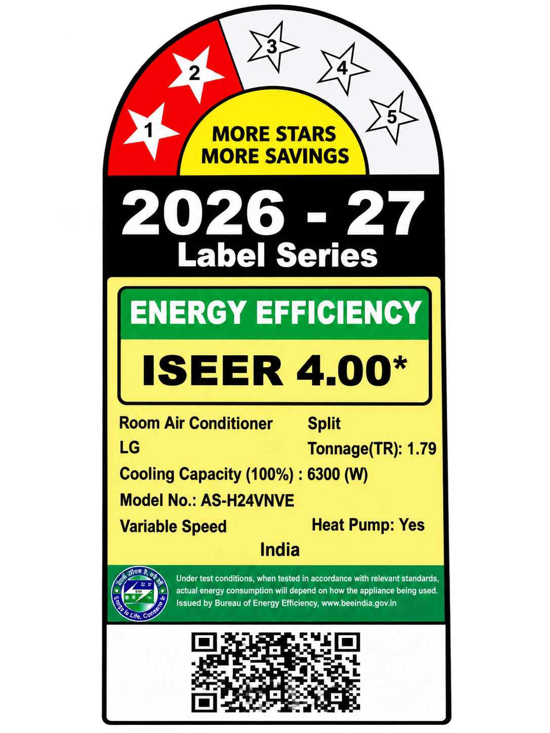 LG AS-H24VNVE 3 Star (2.0) Split AC, Hot & Cold, Super Convertible 5-in-1, Anti-Virus Protection 2026 LG