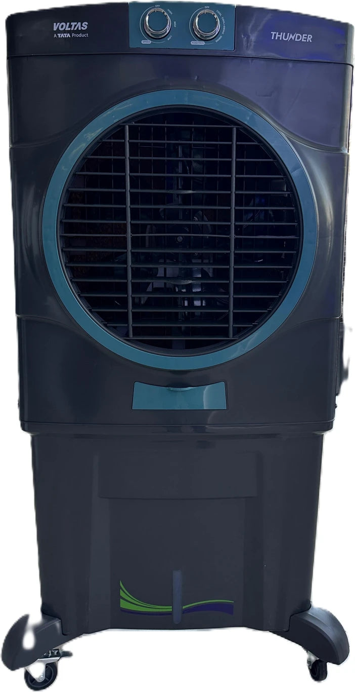 VOLTAS Thunder 110 Litres Desert Air Cooler with Thermal Overload Protection (3 Speed Control, Dark Grey) mahajan electronics online