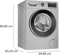 Bosch 9 kg WGA244ZSIN Front Load Washing Machine ( Silver, Inbuilt Heater) 1400RPM Mahajan Electronics Online