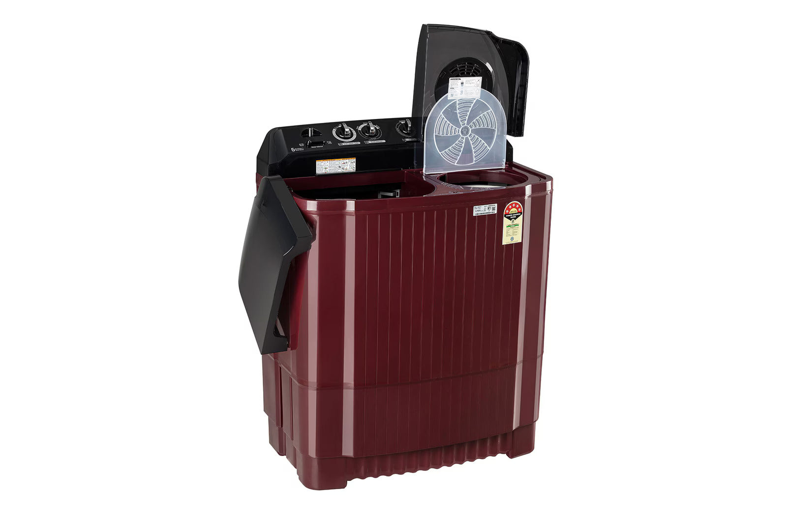 LG 8.5KG P8535SDAZ Semi Automatic Top Load Washing Machine, Roller Jet Pulsator + Soak, Burgundy Mahajan electronics online