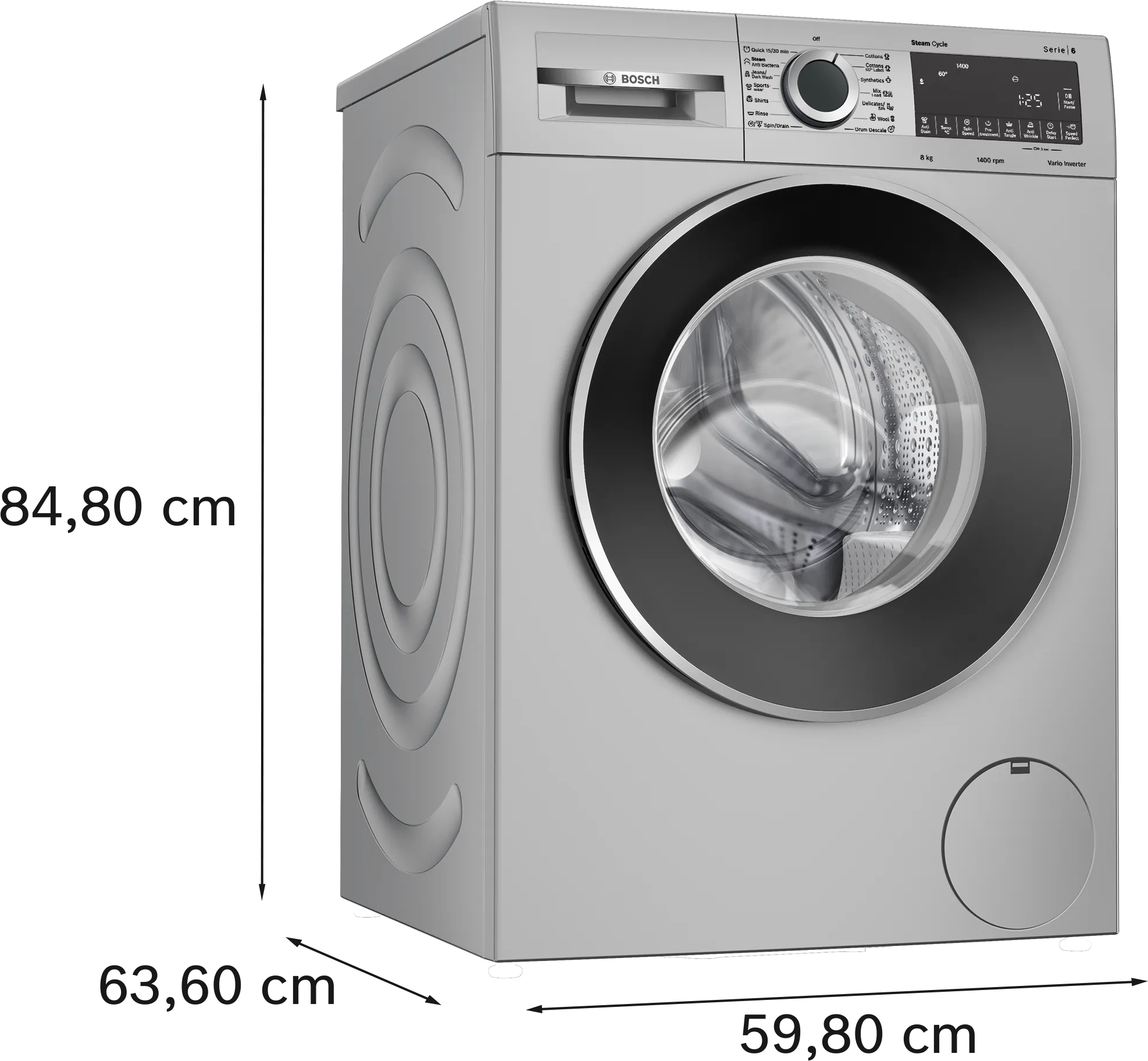 BOSCH WGA2341SIN Series 4 washing machine, front loader 8 kg 1400 rpm Mahajan Electronics online