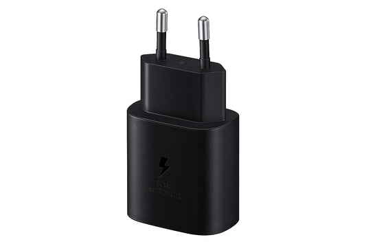 Samsung Original 25W Travel Adapter + USB C to C Cable for All Type C Phones Samsung, Black - Mahajan Electronics Online