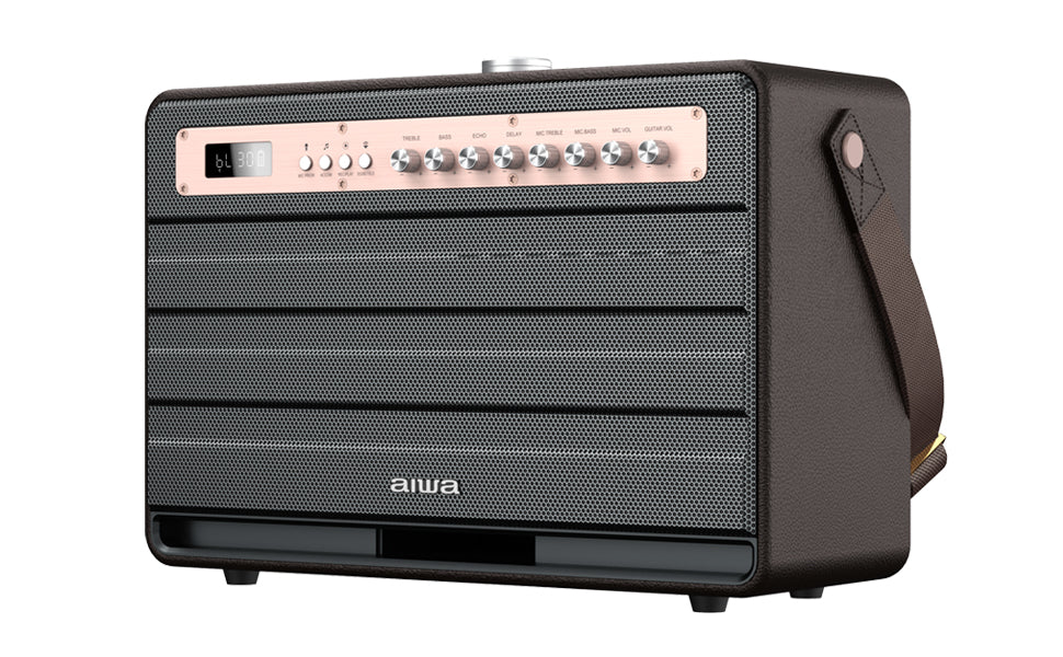 Aiwa MI-X450 Pro Enigma high Efficiency Audio with Retro Styling, Rose Gold, Medium - Mahajan Electronics Online