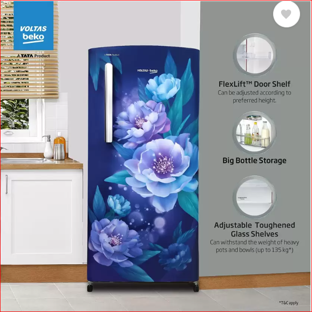 Voltas Beko by A Tata Product RDC208D/SOPBEOM 175 L Direct Cool Single Door 2 Star Refrigerator Mahajan Electronics Online