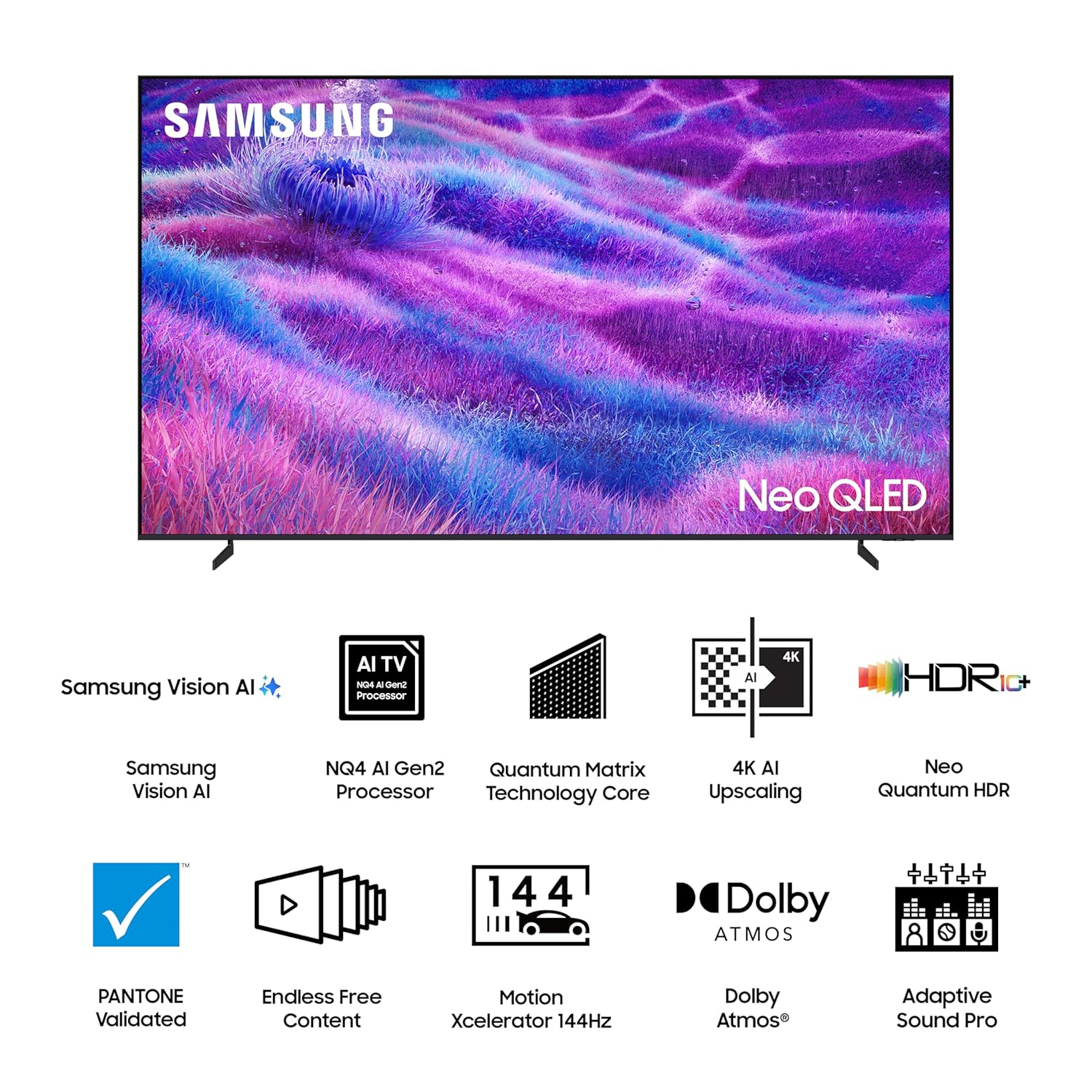 Samsung QA65QN80FAULXL  163 cm (65 inches) 4K Ultra HD Mini-LED Neo-QLED Smart TV (Titan Black) Mahajan Electronics Online