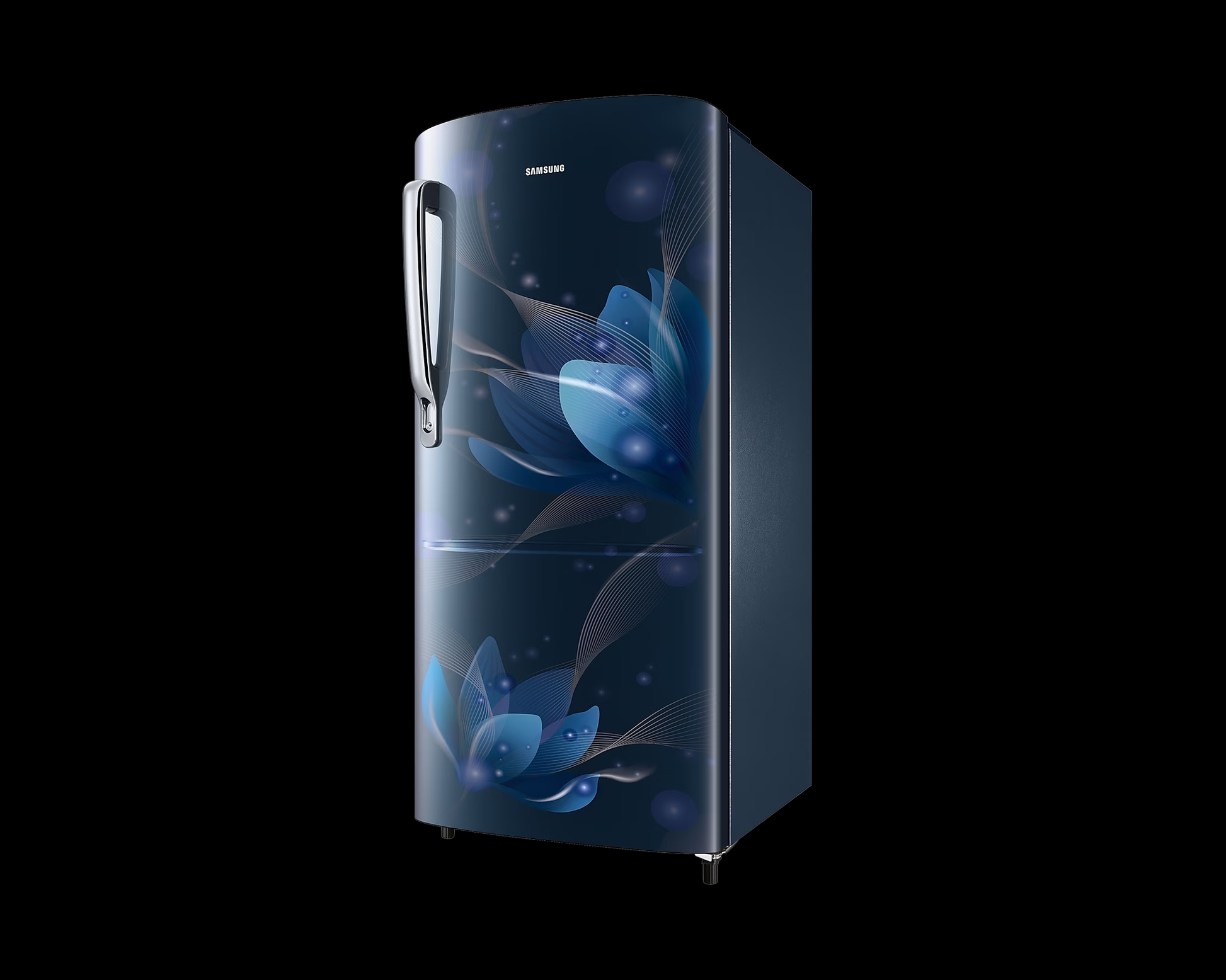 Samsung 184L 2 Star Digital Inverter Direct-Cool Single Door Refrigerator(RR20C2712U8/NL,Blooming Saffron Blue) - Mahajan Electronics Online