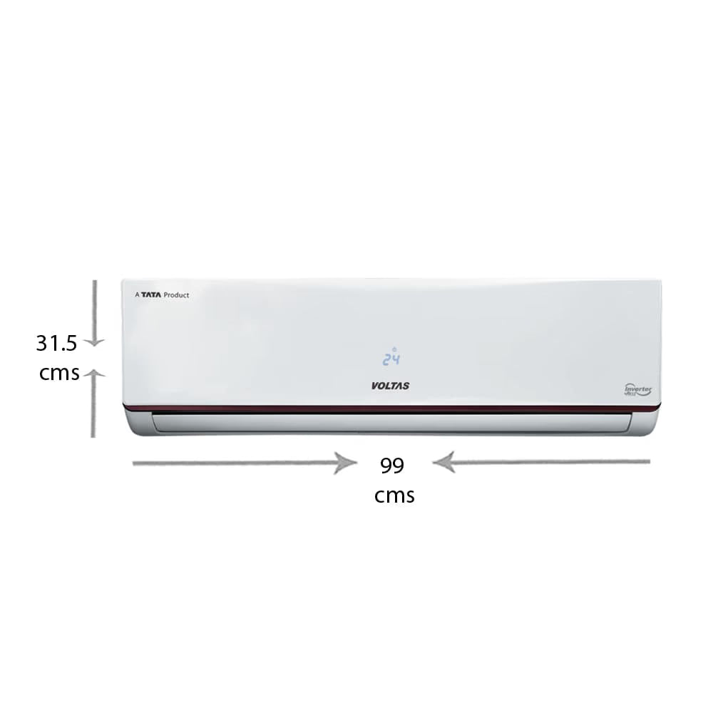 Voltas 185V JZJT  1.5 Ton 5 Star Inverter Split AC, (Copper Condenser,High Ambient Cooling, CO2 Reduction, 3D-flow) Mahajan Electronics Online