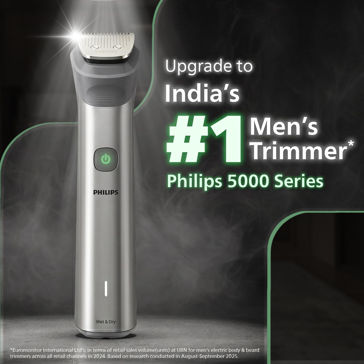 Philips MG5932 Men's Trimmer* | Effortless styling | BeardSense Technology | All-in-One Grooming Kit- Face, Head, Body | 120min runtime | IPX7 Waterproof Mahajan Electronics Online
