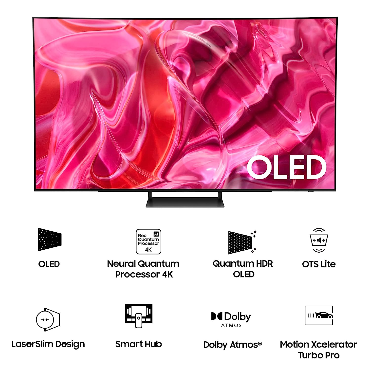 Samsung 163 cm QA65S90CAKLXL (65 inches) 4K Ultra HD Smart OLED TV (Titan Black)