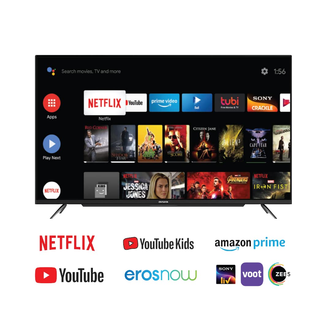 AIWA MAGNIFIQ 108 cm (43 inches) FULL HD 1080 Smart Android LED TV A43FHDX1 (Black) (2022 Model) | Powered by Android 11