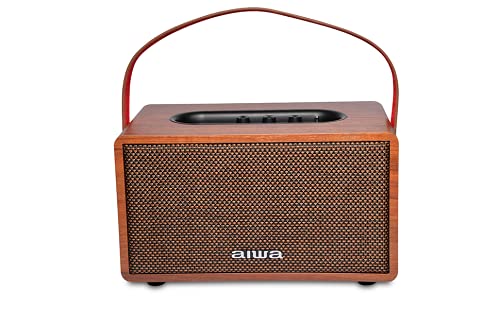 Aiwa MI-X150 Retro Plus X Retro Bluetooth Home Audio Surround Sound (Brown, Medium) - Mahajan Electronics Online