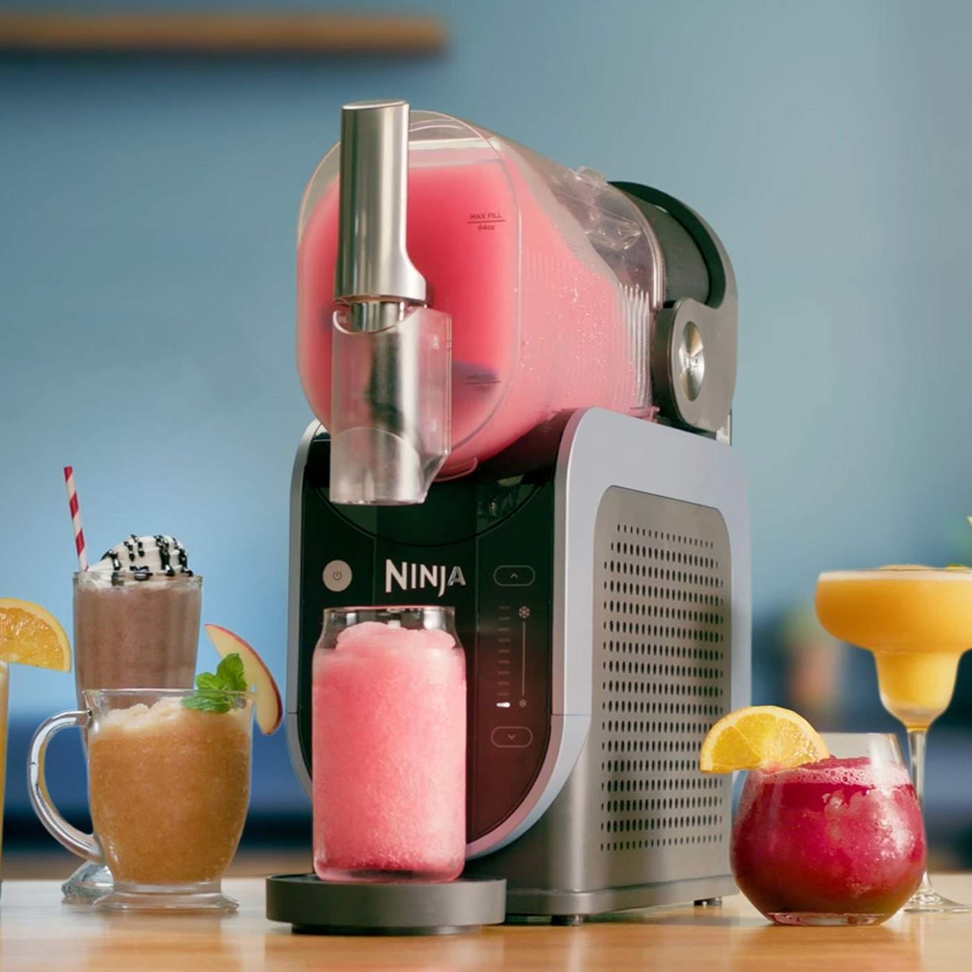Ninja SLUSHi FS301EU Slush Ice Cocktails Frappe Milkshakes & Frozen Juice Machine - No Ice or Preparation - WhisperChill Technology - Holds 1.9L - Slushi Black Mahajan Electronics Online