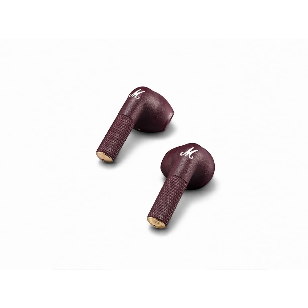 Marshall Minor III Bluetooth Truly Wireless in-Ear Earbuds with Mic (Burgundy) - Mahajan Electronics Online