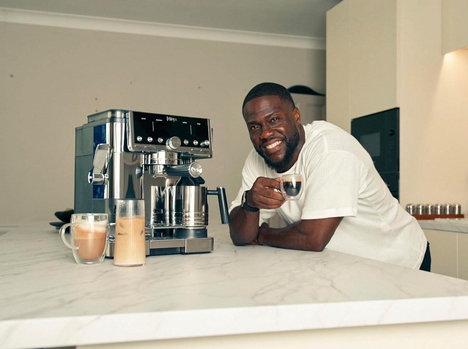 Ninja ES701 Luxe Café Pro Series, Espresso Machine, Drip Coffee, Cold Brew, Hot Water, Integrated Tamper, Built-in Grinder, Hands-Free Frother for Cappuccinos, Lattes, Americanos, Dairy or Non-Dairy Mahajan Electronics Online