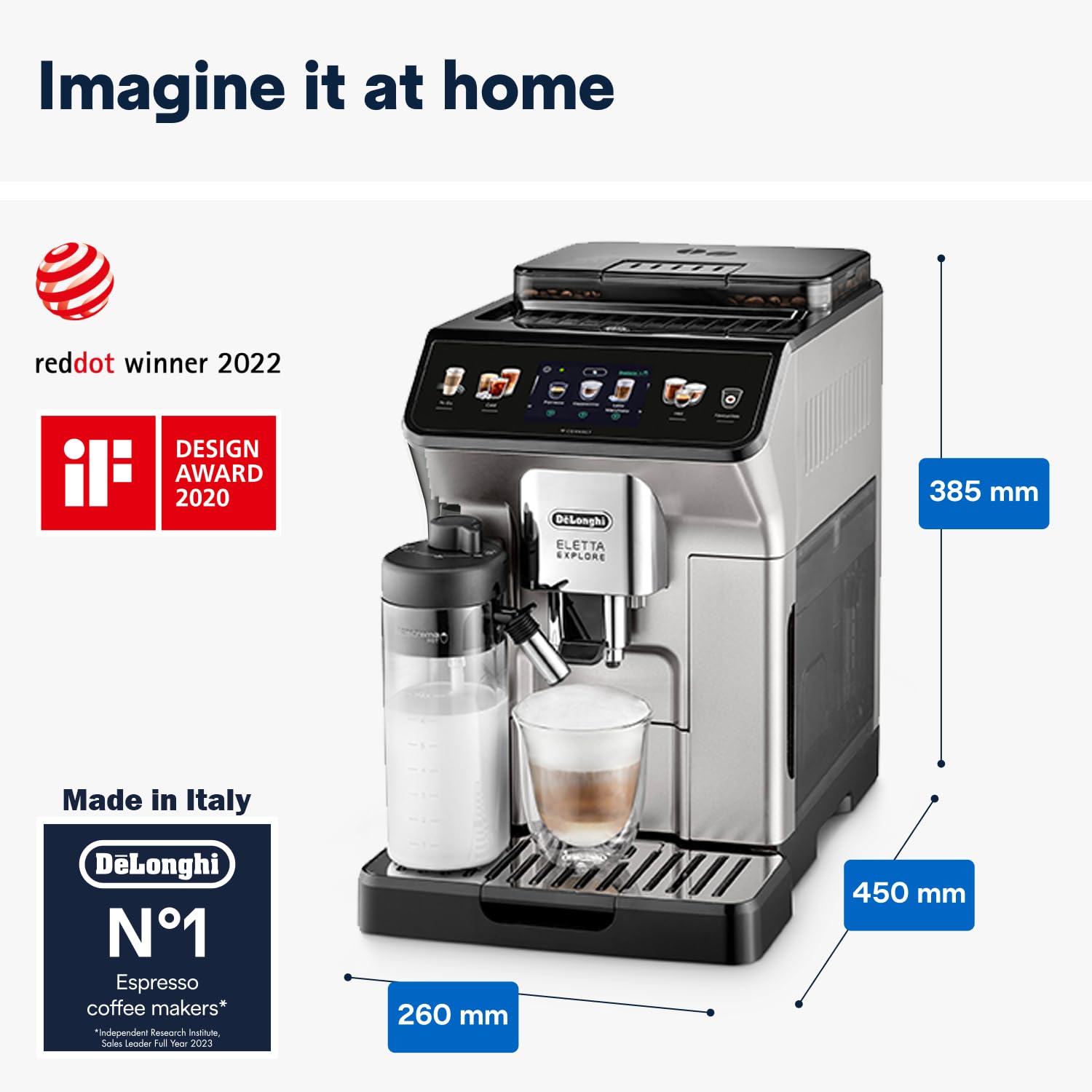 De’Longhi Eletta Explore ECAM450.65.S | Fully Automatic Bean-to-Cup Coffee Machine