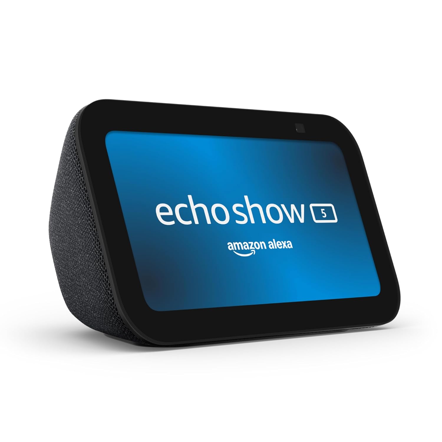 Amazon Echo Show 5 (latest model) | Smart display with Alexa, 2x bass speaker, clearer sound, camera for home monitoring, bluetooth | Charcoal Mahajan Electronics Online