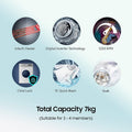 Samsung WW70T4020CX1TL 7 Kg 5 Star Inverter Fully Automatic Front Load Washing Machine Mahajan Electronics Online