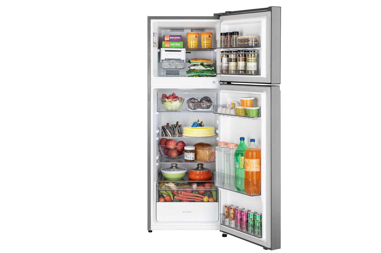 LG GLT2216XZPZ 225 L 1 Star Inverter Frost-Free Double Door Refrigerator Convertible( Shiny Steel ) Mahajan Electronics Online