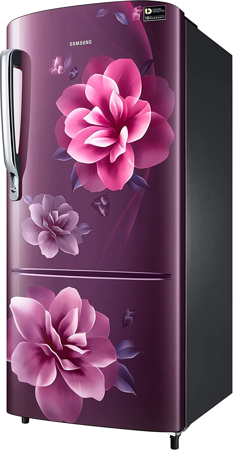 Samsung RR20C2723CR/NL 184L 3 Star Digital Inverter Direct-Cool Single Door Refrigerator(Camellia Purple) Mahajan Electronics Online