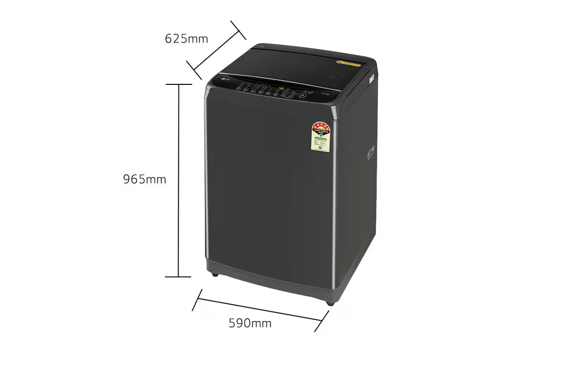 LG T12SJMB1Z 12Kg Top Load Washing Machine, Smart Inverter Motor, Middle Black Mahajan Electronics online