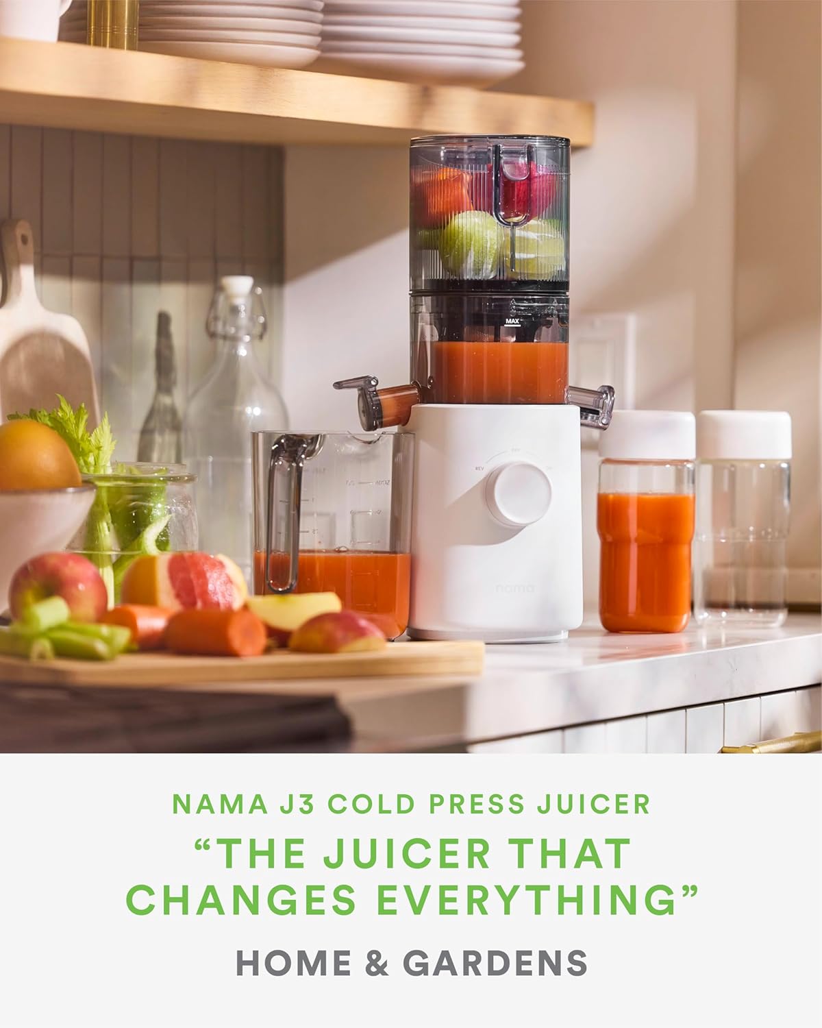 Nama J3 Compact Cold Press Juicer – Self-Feeding, Portable &amp; Nutrient-Rich Juicing