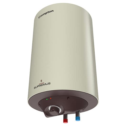 Crompton Arno Supremus 15-L 5 Star Rated Storage Water Heater (Geyser) With Advance 3 Level Safety (White), Wall Mounting