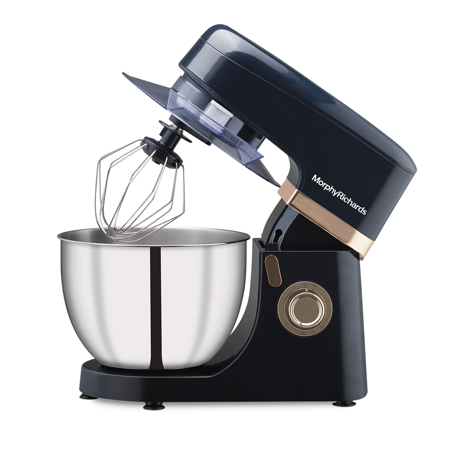 Morphy Richards Melange 800W Stand Mixer |Mixing, Beating, Kneading, Whisking| 8-Speed Level|Attachments-Dough Hook, Whisk, Mixing beater|Navy Blue - Mahajan Electronics Online